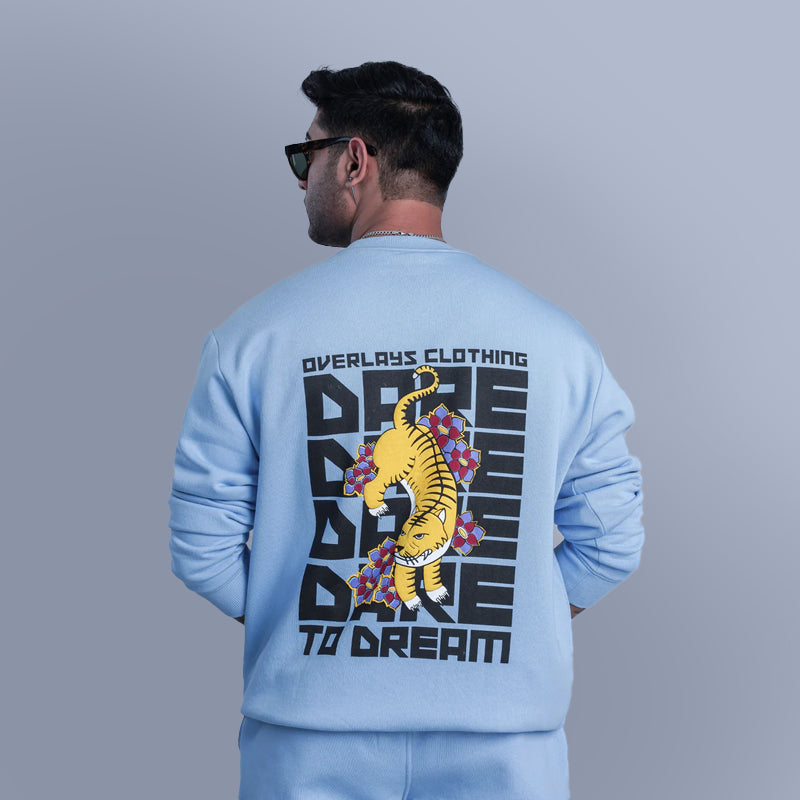 Dare to Dream Oversized Blue Sweatshirt