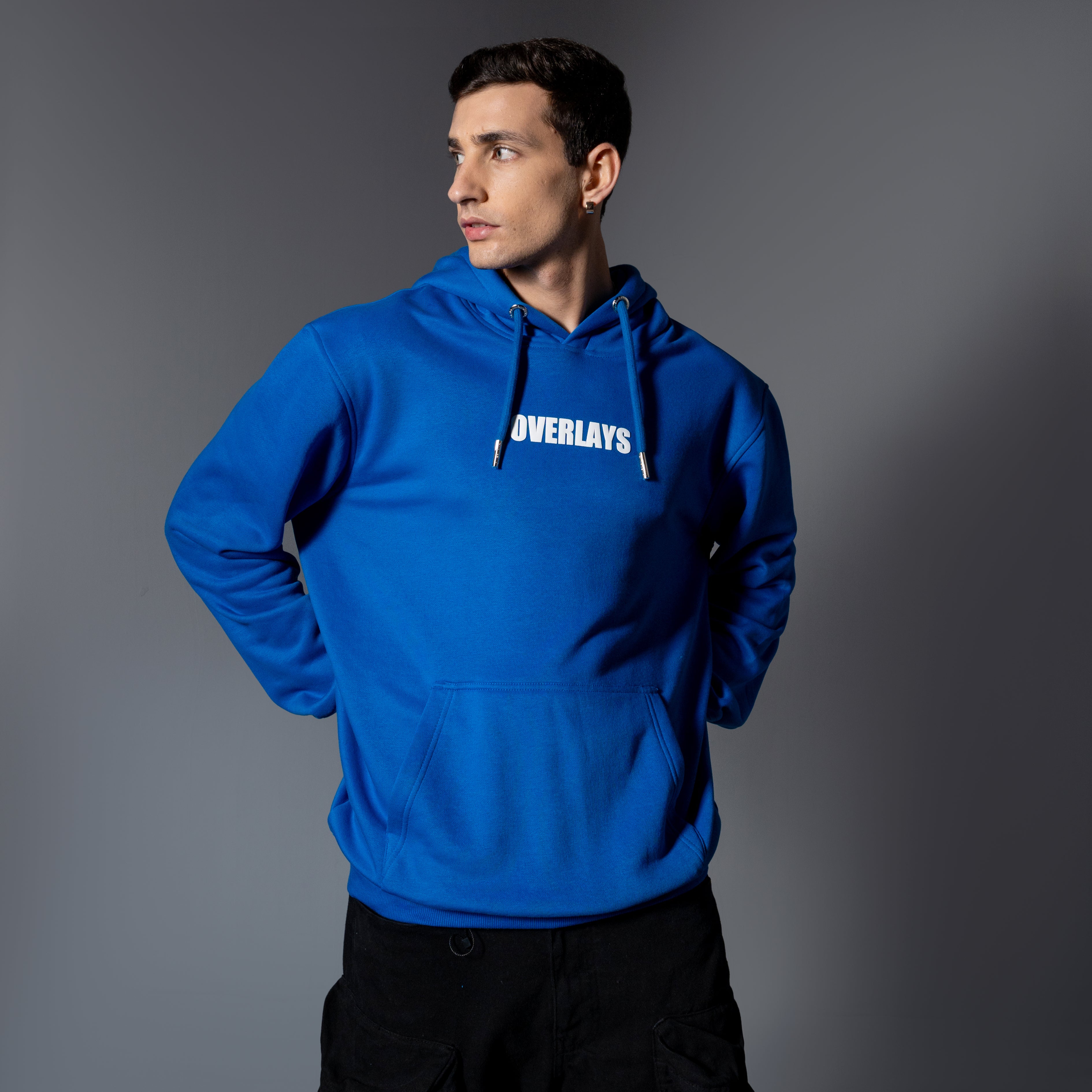 Diode Blue Oversized Hoodies