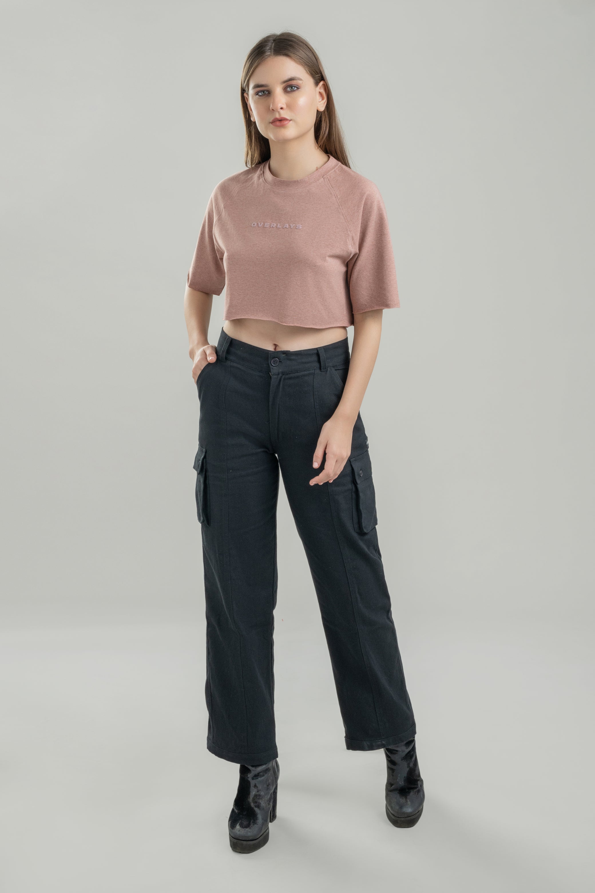Relaxed Fit Brick Red Crop Top