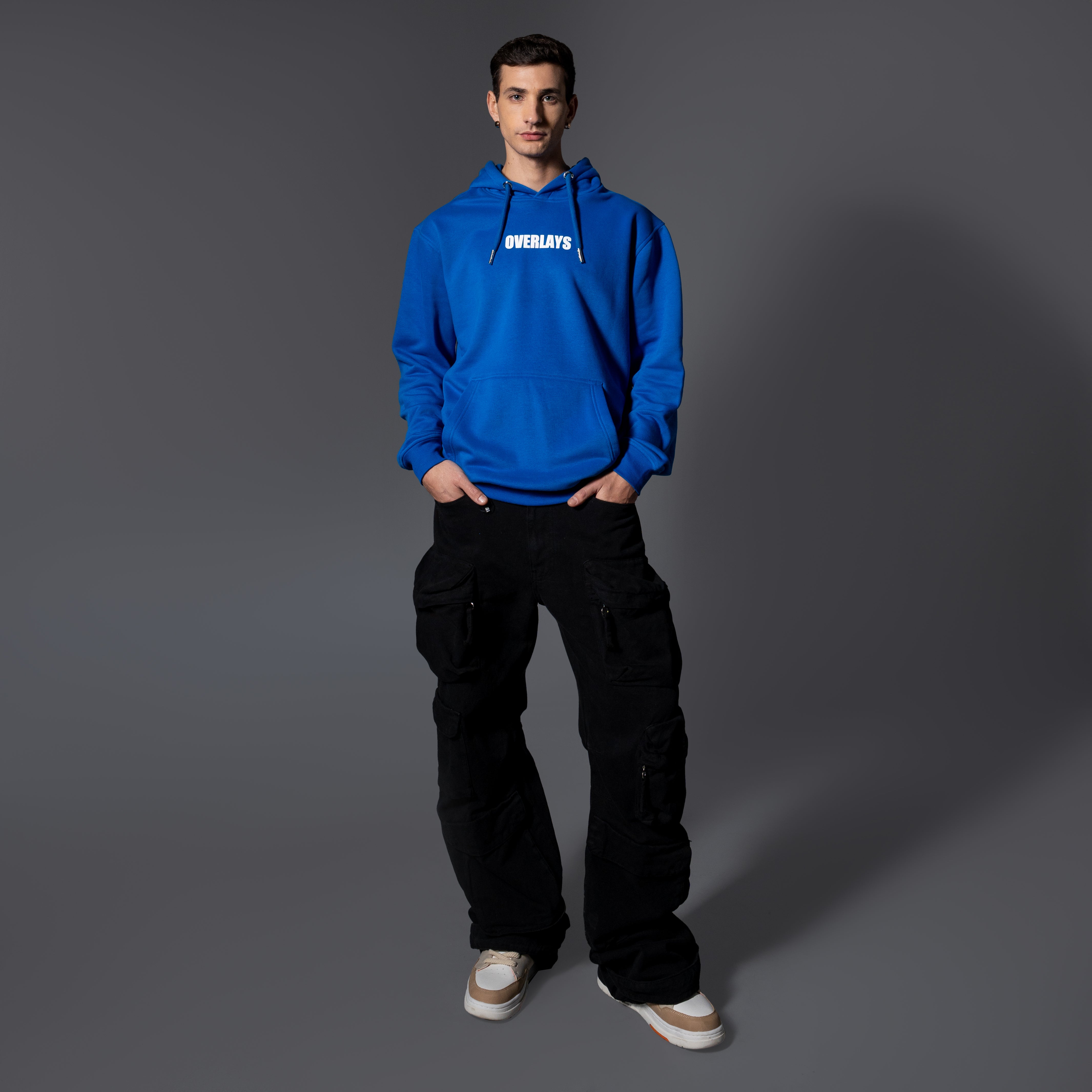 Diode Blue Oversized Hoodies
