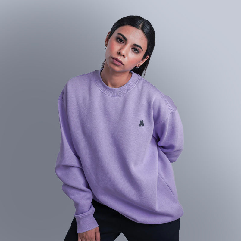 Digital Lavender Oversized Sweatshirt