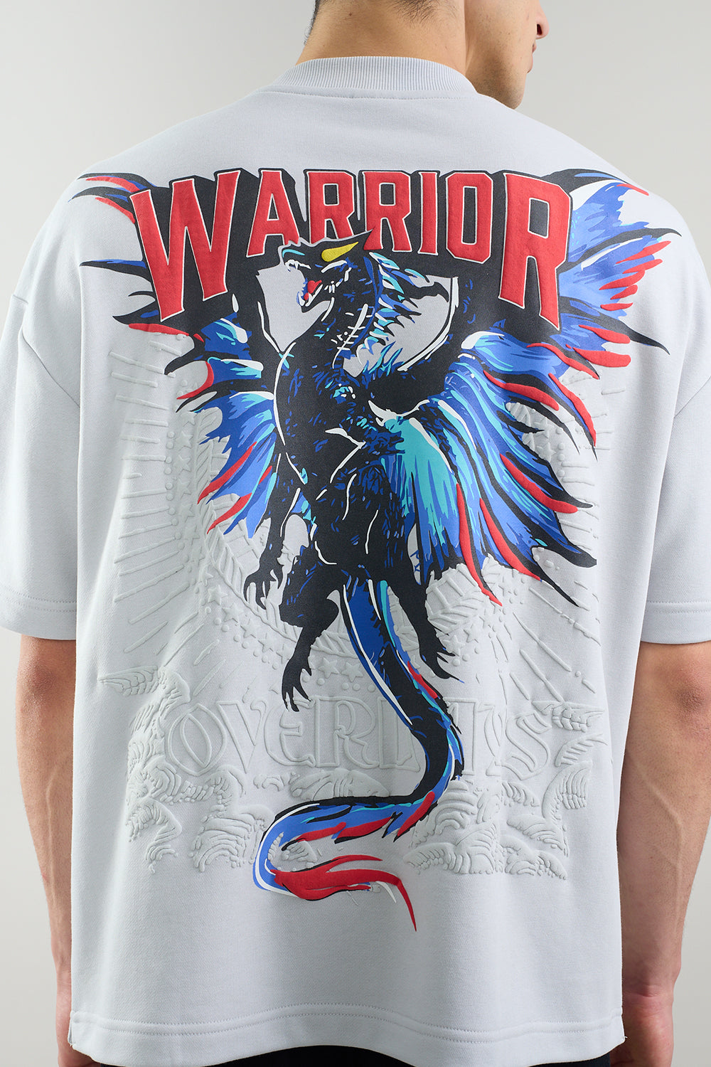 Textured Warrior Arc Oversized Fit T-shirt