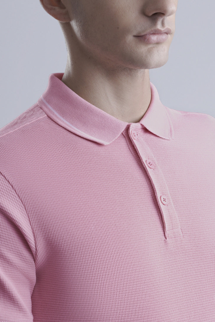 Off-Grid Polo Tshirt - Blush