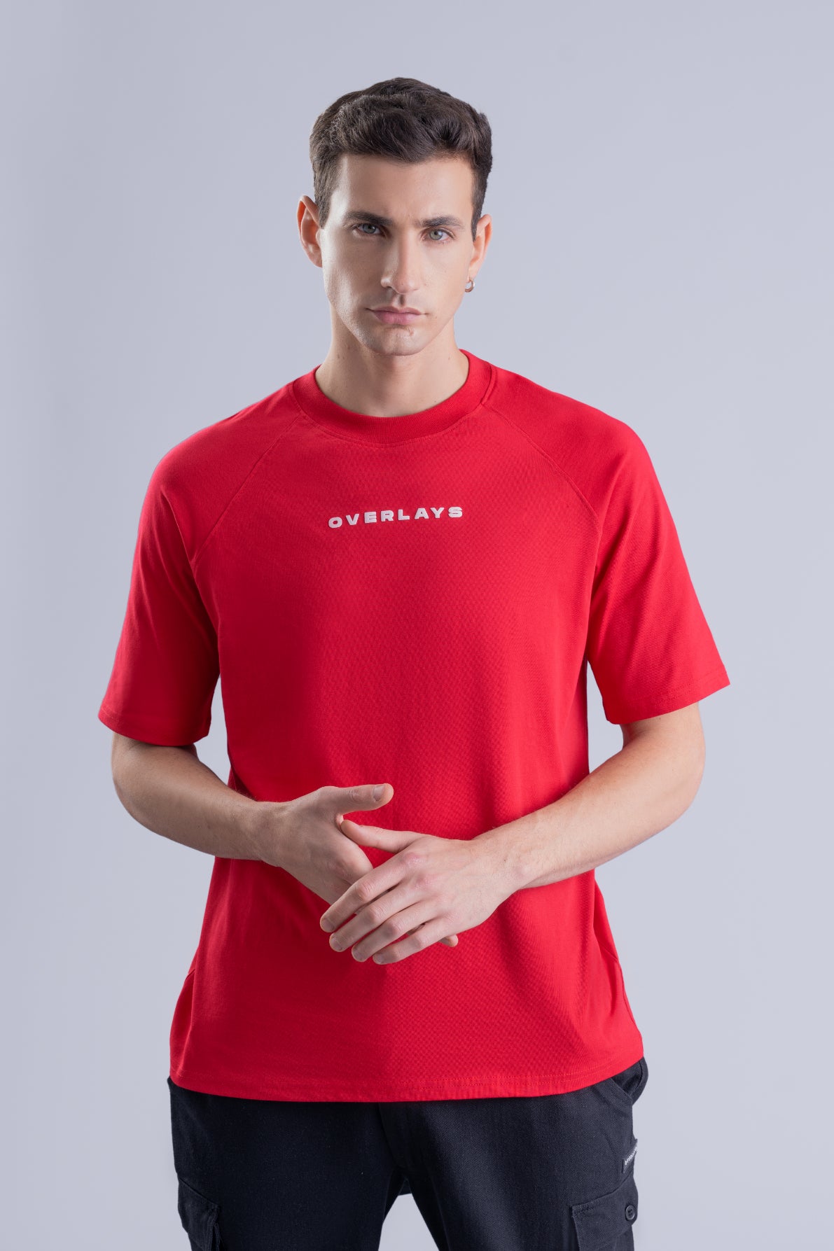 Regular Fit Raglan Tshirt- Red