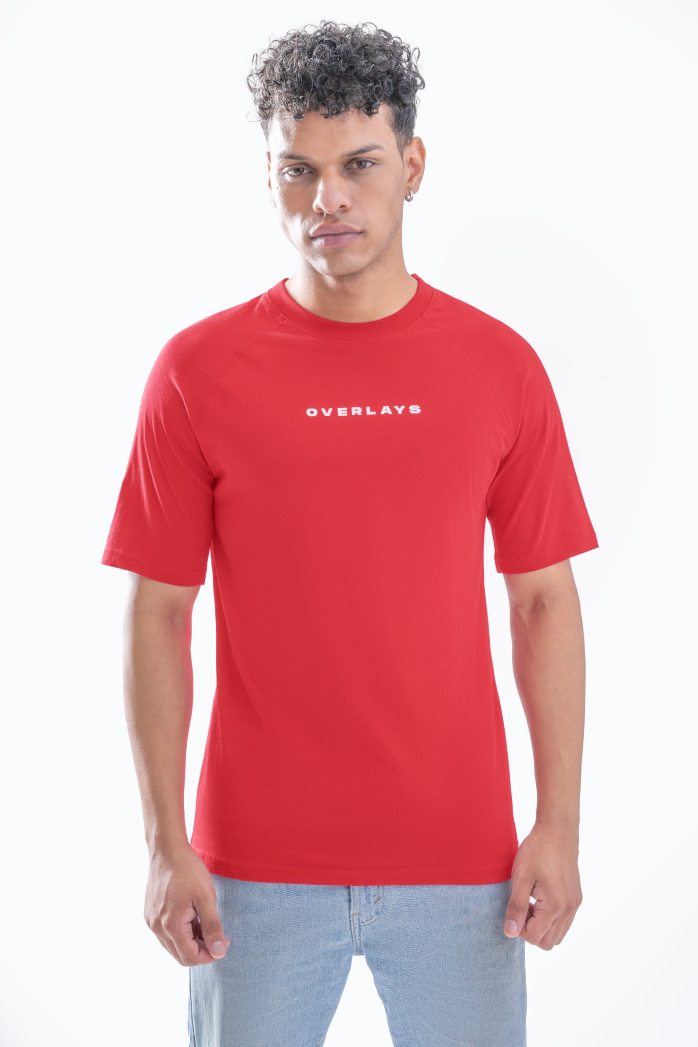 Regular Fit Free Spirit Raglan Tshirt- Red